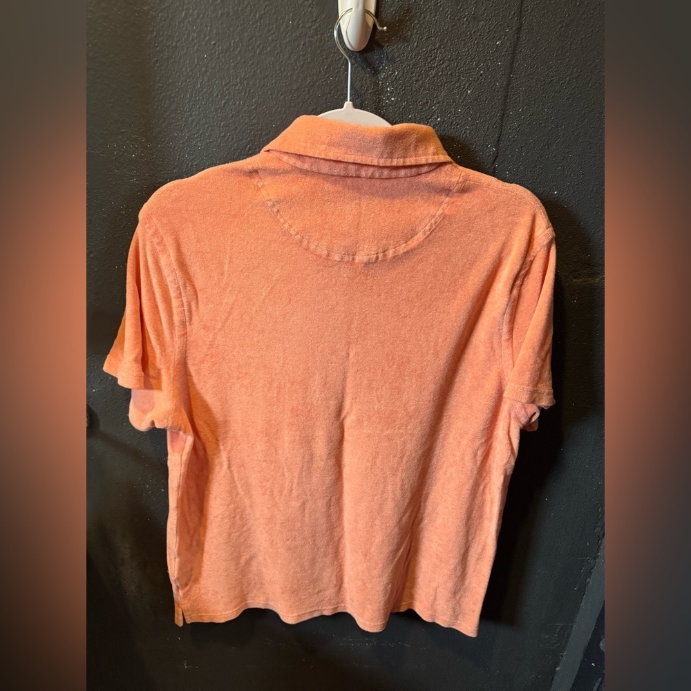Vilebrequin Orange Polo Shirt Short Sleeve Cotton Blend - Picture 4 of 5